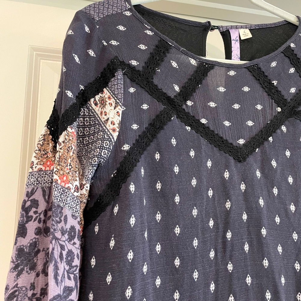 Purple Patterned Dress